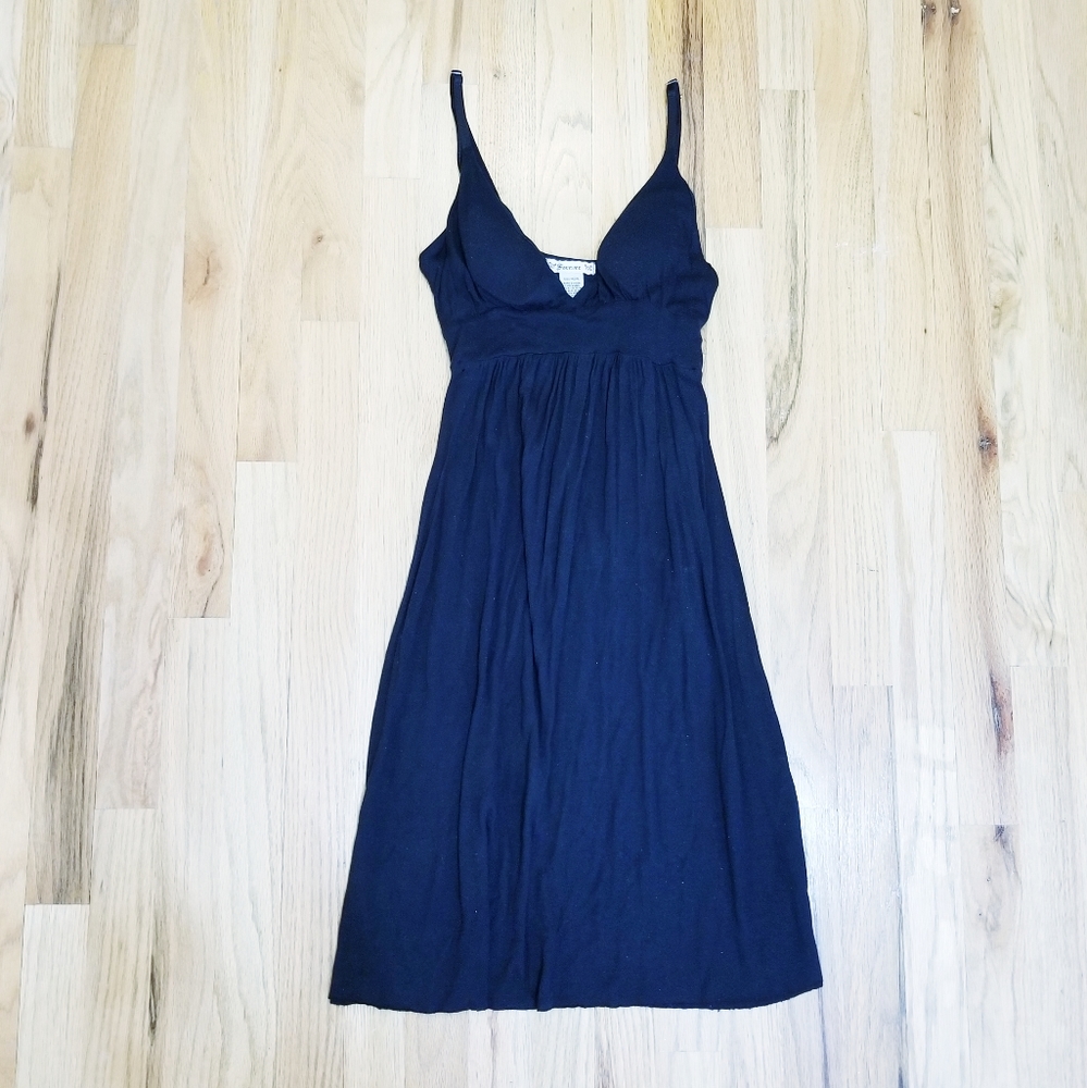 Black Integrated Bra Dress with adjustable straps casual vacation flowy holiday